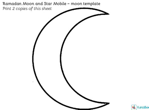 Printable Ramadan Moon And Star Template - Printable Word Searches