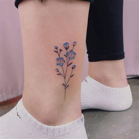 60 Forget Me Not Tattoo Ideas [2024 Inspiration Guide] | Forget me not tattoo, Tattoos, Minimal ...