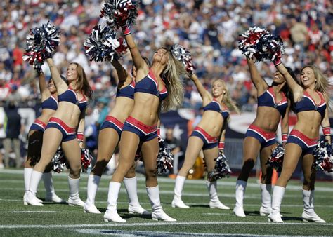 New England Patriots cheerleaders perform in the first half of an NFL ...