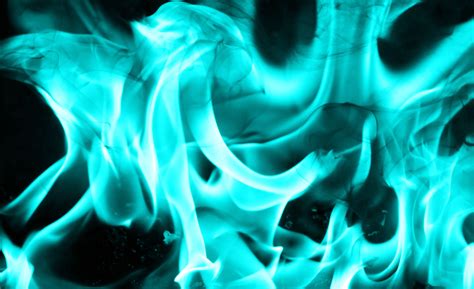 teal fire texture cool flame cold burn stock photo - Texture X