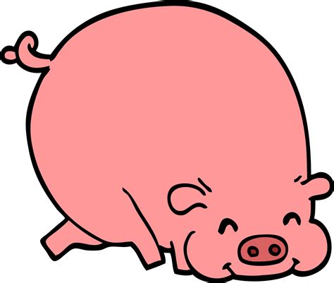 cartoon doodle fat pig 12130136 Vector Art at Vecteezy