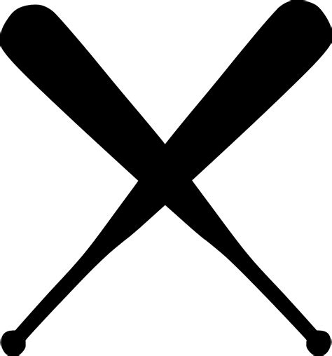 SVG > bat crossed equipment baseball - Free SVG Image & Icon. | SVG Silh