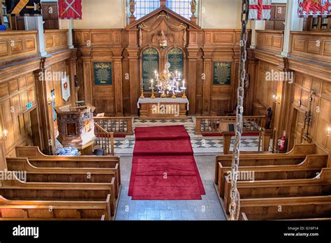 Interior of the main hall at St Andrew's church Stock Photo - Alamy