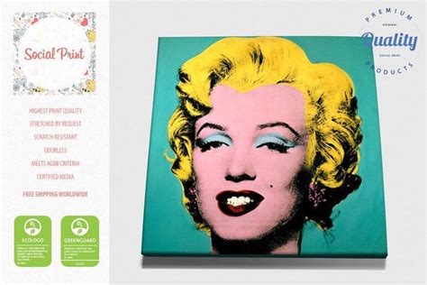 Marilyn Monroe in Turquoise by Andy Warhol, Canvas Print | Marilyn monroe pop art, Canvas prints ...