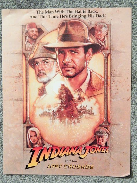 INDIANA JONES & LAST CRUSADE (VIDEO DEALER BROCHURE 1990S) SEAN CONNERY | eBay