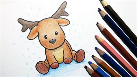 Pin on Holiday stuff | Xmas drawing, Reindeer drawing, Cartoon reindeer