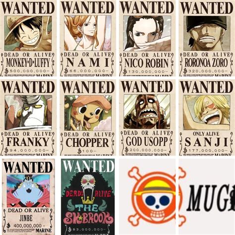 One Piece Straw Hat Pirates Wanted Posters – Mugiwara Merchandise