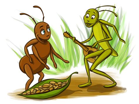 Grasshopper and the Ant by Adelya Tumasyeva at Coroflot.com