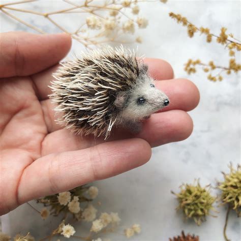 Miniature hedgehog Felted Hedgehog Cute hedgehog | Etsy