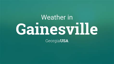 Weather for Gainesville, Georgia, USA