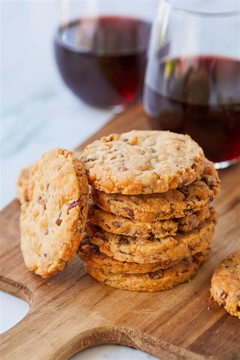 Cheddar Pecan Savory Shortbread Cookies Recipe