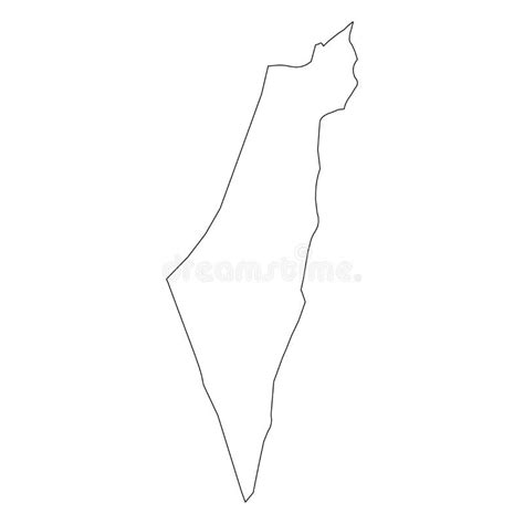 Israel outline map stock illustration. Illustration of graphics - 4360480