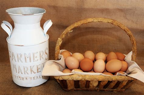 Fresh Brown Eggs And Milk Jug Free Stock Photo - Public Domain Pictures