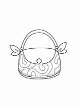 Handbag Coloring Pages Coloring sketch template