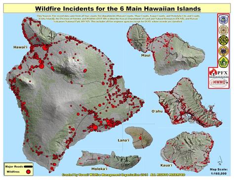 First ever wildfire history map for the State of Hawaii. Notice how if you take the roads away ...