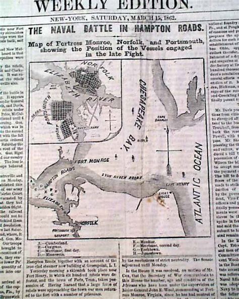 Great issue on the historic Monitor vs. the Merrimac naval contest ...