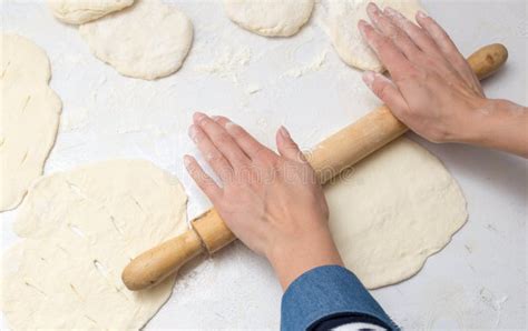 Rolling Dough with a Rolling Pin Stock Photo - Image of homemade, recipe: 105152366