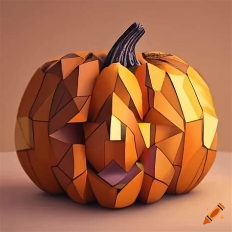Geometric pumpkin art