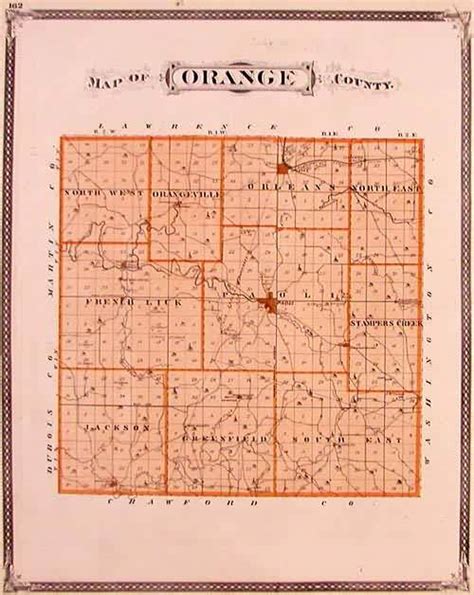 Map of Orange County, Indiana - Art Source International