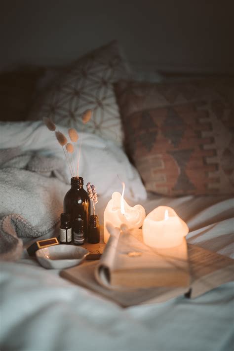 Lighted Candles In The Bedroom · Free Stock Photo