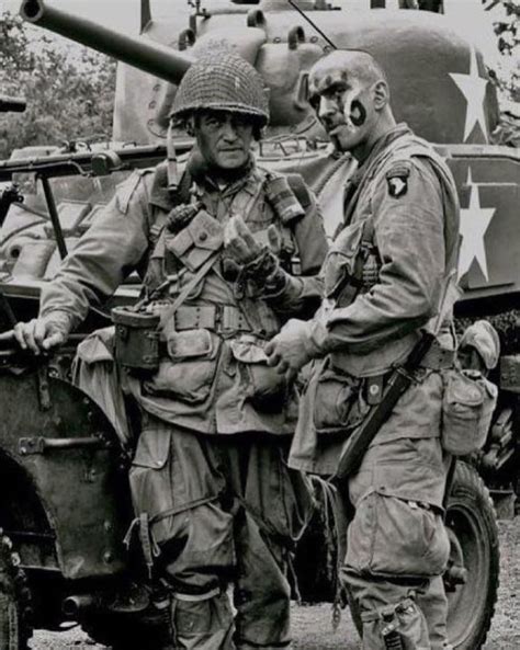 Paratroopers of the US 101st. Airborne Division take a brake, Normandy (France) 1944. - 9GAG