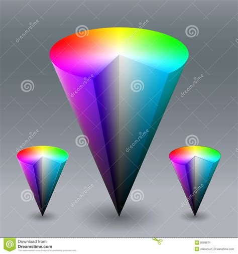 HSV color cone stock vector. Illustration of computer - 8588871