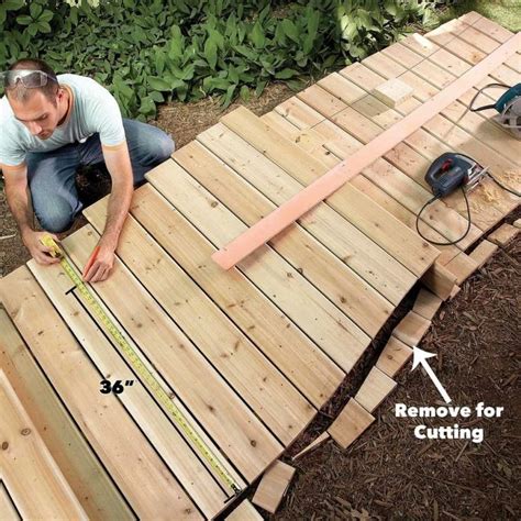 How to Build a Wooden Walkway | Wooden walkways, Wood walkway, Walkway