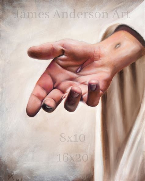 Reaching Out by James Anderson. Jesus Christ Hand Painting. - Etsy