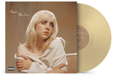 Billie Eilish Happier Than Ever Exclusive Golden Yellow LP Vinyl Gold