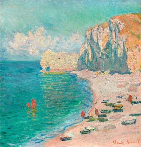 The Beach and the Falaise d'Amont, 1885 in 2021 | Monet art, Claude monet paintings, Monet paintings