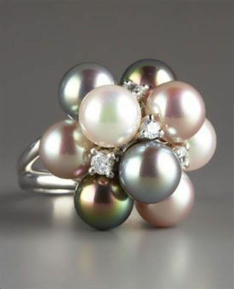 Majorica pearl cluster ring | Pearl cluster ring, Pearls, Beautiful jewelry