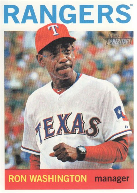 2013 Topps Heritage Texas Rangers Baseball Card #76 Ron Washington | eBay