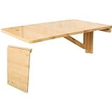Amazon.com: Furinno FNAJ-11019EX Wall-Mounted Drop-Leaf Folding Table, Cherry: Kitchen & Dining