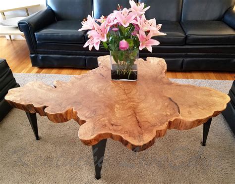 Build Wood Slab Coffee Table - Image to u