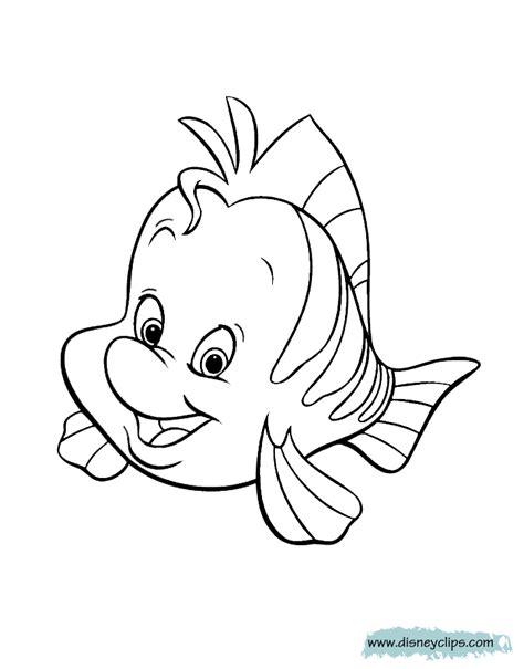 Flounder Little Mermaid Drawing at GetDrawings | Free download