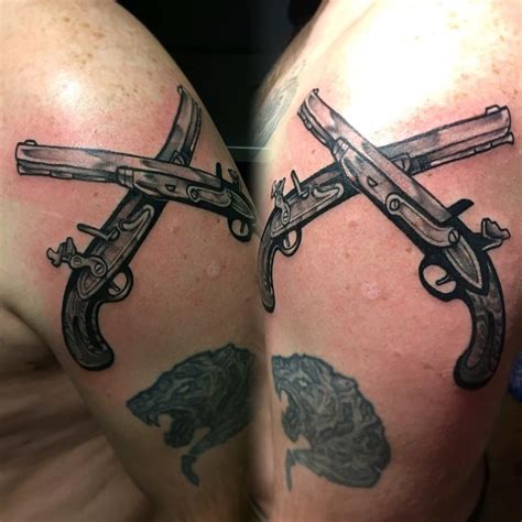 Crossed Pistols – Bobby Ink Tattoos