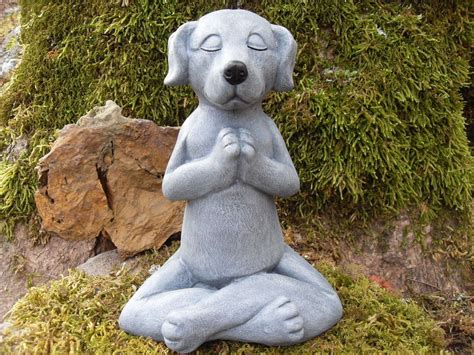 Meditating Dog Statue,Yoga Dog Statue,Zen Statue,Buddha Dog Statue ...