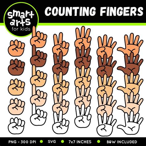 Counting Fingers Clip Art - Educational Clip Arts and Bible Stories