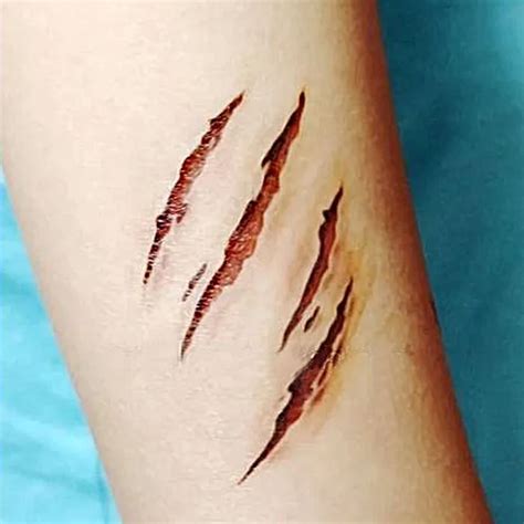 Tattoo Paste Tattoos Stickers Simulation Of The Wound Scratch Claw ...