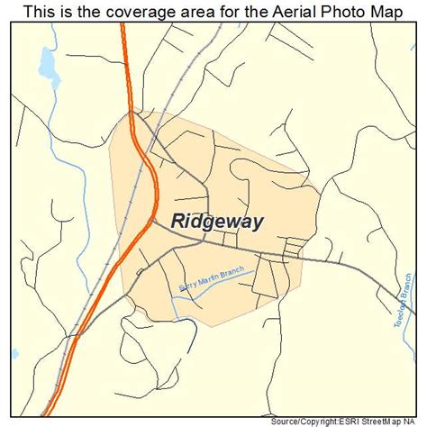 Aerial Photography Map of Ridgeway, VA Virginia