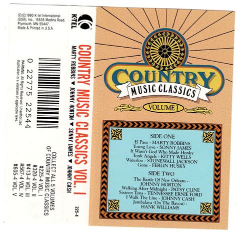 Country Music Classics - Volume I 1950's (1990, Cassette) - Discogs