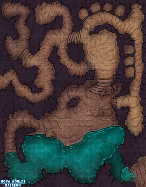 Underground Cavern Battle Map | Fantasy city map, Dungeon maps, Dnd ...