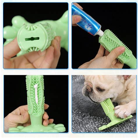 Pets Toothbrush Teeth Cleaning Chew Toy Teddy Small Dog Toothbrush Stick Silicone Perfect Dog ...