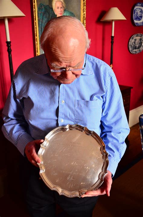 Professor Sid Watkins with his tribute plate signed by the… | Flickr