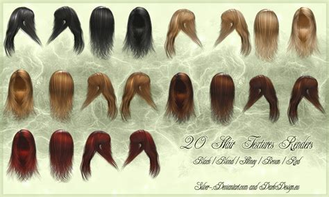 Hair Texture Renders 01 by silver- on DeviantArt