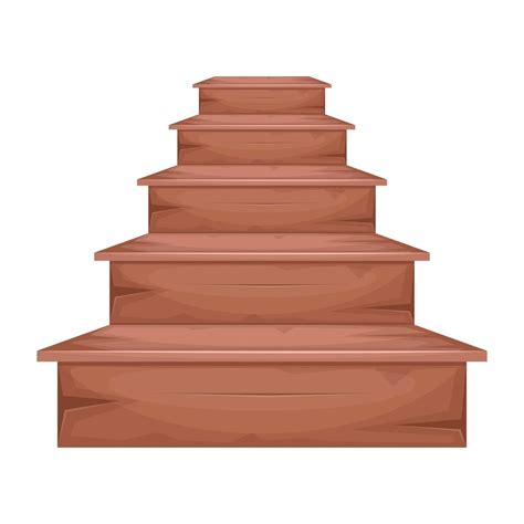 Wooden stairs vector design illustration isolated on white background 1838170 Vector Art at Vecteezy