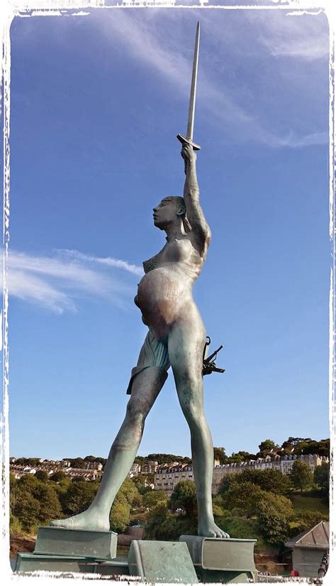 Damien Hirst's imposing statue 'Verity' in Ilfracombe, North Devon. | Statue, Modern art, Damien ...