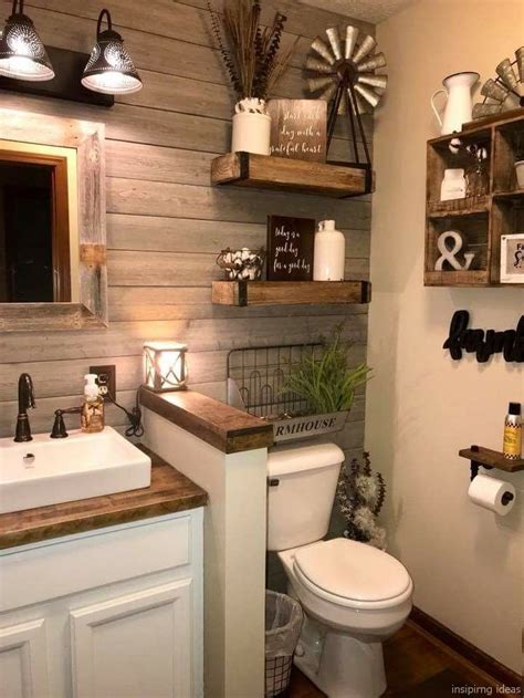 Rustic Country Home Decor Ideas 7 | Farmhouse bathroom design, Farmhouse bathroom decor ...