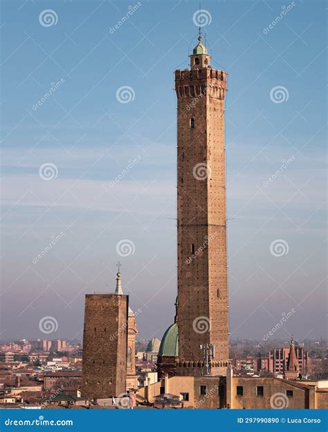 The Spectacular Towers of Bologna, the Lowest, the Garisenda Tower at ...