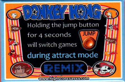 Donkey Kong Remix Multigame Instruction Magnet | High Score Saves